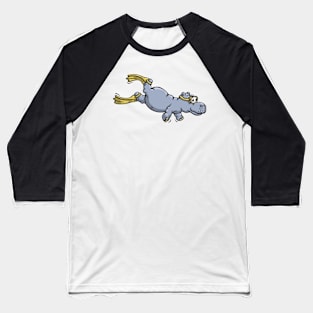 Scuba Hippo Baseball T-Shirt